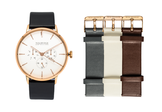 Classic Vegan Leather Rose Gold Collection + Watch